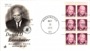 #1395b Dwight D. Eisenhower Booklet Pane – Artcraft Cachet