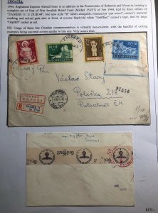 1944 Zagreb Croatia German Occupation Censored Cover Invalid Stamp To Polička