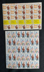Boys Town seals - 1982 & 1985 MNH sheets -
