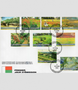 Madagascar 2002 American Impressionism Artists Set Perforated in official FDC