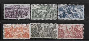 FRENCH EQUATORIAL AFRICA, C25-C30, MNH,CHAD TO RHINE COMMON DESIGN TYPE