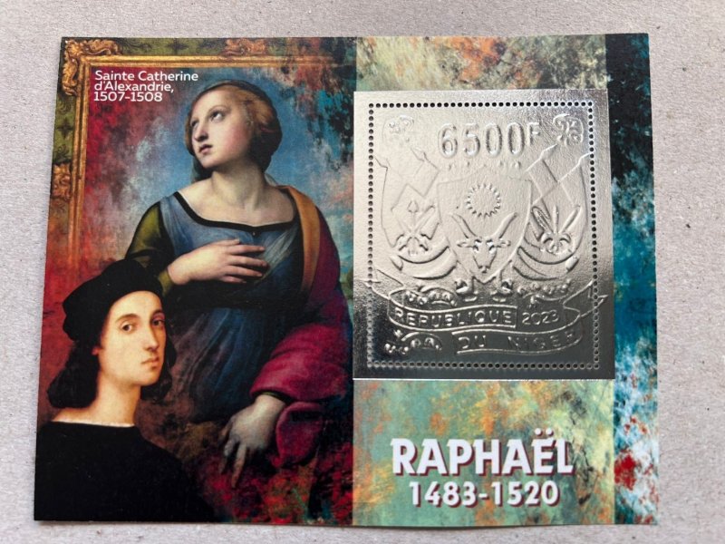 Art,  Rafael Santi 5 blocks Foil Silver perforated NEW 2023