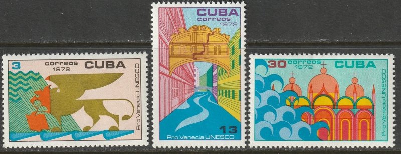 Cuba 1972 Sc 1753-5 set MNH**