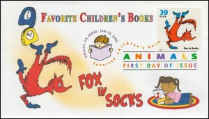 AO-3989-1, 2006, Favorite Children’s Book Animals, FDC, DCP, SC 3989, Fox in