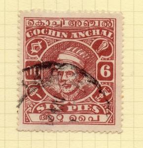 India Cochin 1943 Early Issue Fine Used 6p. 200413