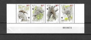 CHINA/MACAU 1995 WWF SG 880/3 MNH