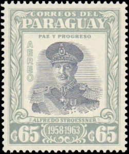 Paraguay #C246-C251, Complete Set(6), 1958, Never Hinged