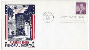1945 FDC, #937, 3c Alfred E. Smith, Smartcraft