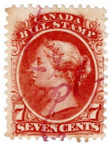 (I.B) Canada Revenue : Bill Stamp 7c (1865)