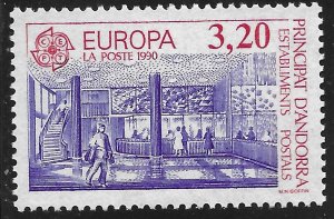 Andorra French #392 3.20fr Europa - Modern Post Office ~ MNH