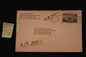 Scott US C34 on cover APO 500 to San Francisco (#968)