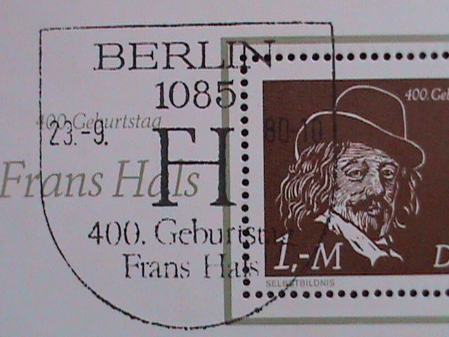 ​GERMANY DDR-1980-PROMOTION- 400TH ANNIV:FRANS HALS-CTO FANCY CANCEL S/S VF-$5