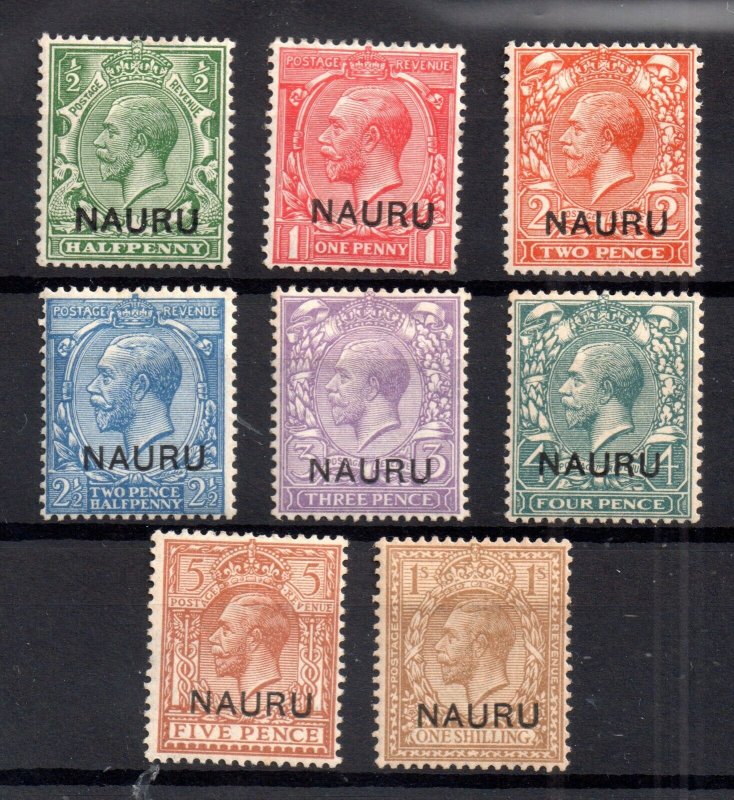 Nauru KGV 1916 mint MH collection to 1/- WS16650