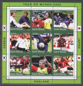 2001 Guinea-Bissau 1370-1378KL 2002 FIFA World Cup in Japan and Korea 7,50 €