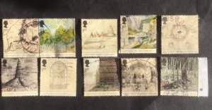 GB 2004. Lord of the rings by JRR Tolkein. Set of 10 Used stamps .