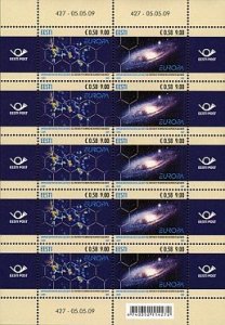 Estonia 2009 MNH Stamps Mini Sheet Scott 617 Europa CEPT Space Astronomy