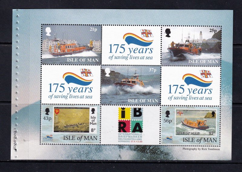 Isle Of Man  1999  - LIFEBOAT INSTITUTION   - MNH -  Bklt pane # 822a