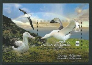 TRISTAN DA CUNHA SGMS1067 2013 WWF BIRDS  MNH 