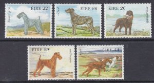 Ireland 563-67 MNH 1983 Drawings of Dogs by Wendy Walsh Full Set of 5 Very Fine