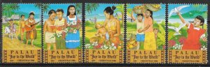 PALAU SG159/63 1986 CHRISTMAS SET MNH