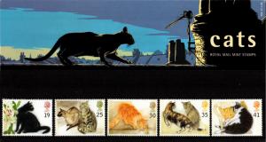 PRESENTATION PACK PP221a (TYPE A) 1995 - CATS (printed no.254)