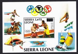 Sierra Leone Olympic Gold Medal Winners Los Angeles MS SG#MS884