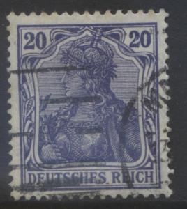 GERMANY. -Scott 69- Definitives -1902 - Used - Ultra - Single 20pf Stamp3