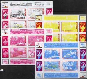 Angola 1999 Walt Disney's Railroad History #2 sheetlet co...