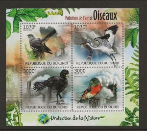 BURUNDI Sc 1122+1142 NH MINISHEET+S/S of 2012 - BIRDS