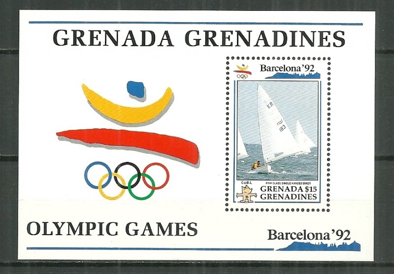 1992 Grenada Grenadines Sc1394 Olympics souvenir sheet MNH