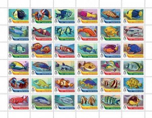LS834 2016 SOLOMON ISLANDS FISHES MARINE LIFE FAUNA #3981-4016 BIG SH MNH