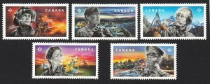 EMERGENCY = POLICE, PARAMEDICS, MILITARY, FIREFIGHTERS Canada 2018 #3123a-e MNH