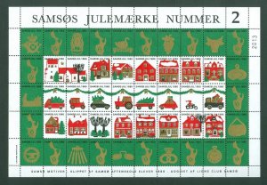 Denmark. 1980. Christmas Sheet Local Samso # 2 Lions Club. Motor Bike.Truck CV=$