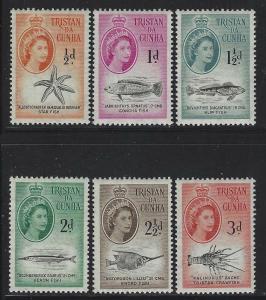 Tristan da Cunha 1960 Elizabeth & Fish set Sc# 28-41 NH