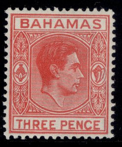 BAHAMAS GVI SG154b, 3d scarlet, M MINT.