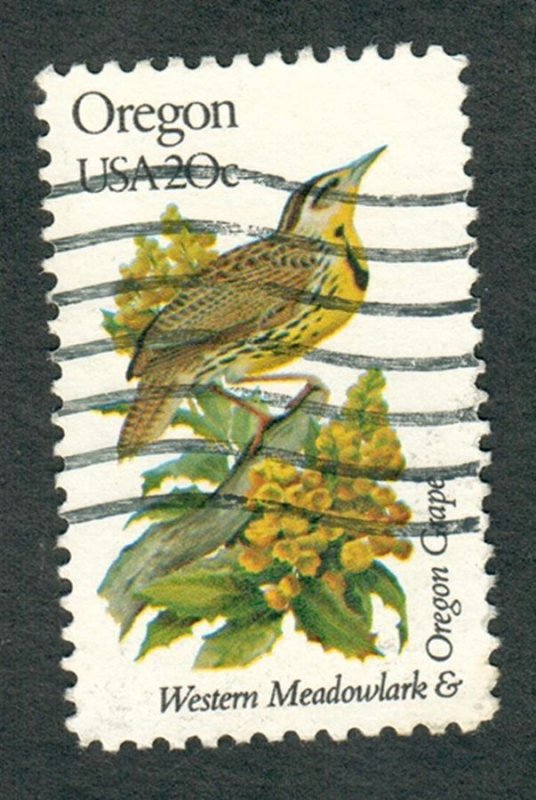 1989 Oregon Birds and Flowers used single - perf 10.5 x 11