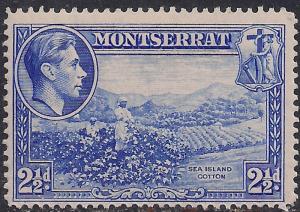 Montserrat 1938 - 48 KGV1 2 1/2d Ultramarine Umm SG 105a ( J1143)