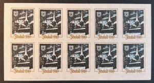 Estonia 1989 Christmas RARE Christmas stamps sheetlet Soviet occupation time (!)