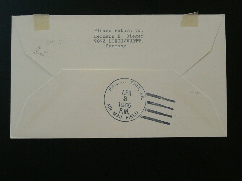 first flight cover Lufthansa 1965 Hamburg to Paris via Dusseldorf 90257