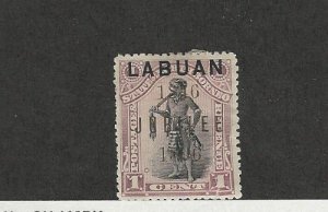Labuan, Postage Stamp, #66 Mint Heavy Hinged, 1896 Warrior