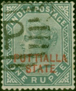 Patiala 1885 1R Slate SG10 Fine Used