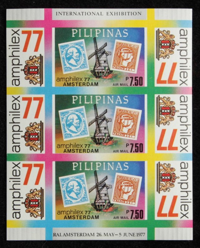 PHILIPPINES 1977 AMPHILEX Miniature Sheet MNH ** Perf & Imperf (90) cat £1800 