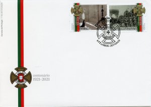 Portugal 2021 FDC Military Stamps The League of Combatants Centenary 2v Set