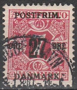 Denmark #140  F-VF Used CV $250.00 (A16832)