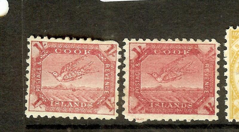 COOK ISLANDS (P2112BB) 1/-  BIRD  SG20-20A  MOG