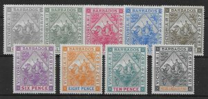 BARBADOS SG116/24 1897 DIAMOND JUBILEE SET MTD MINT