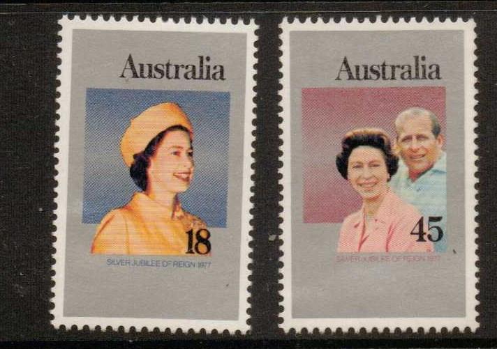 AUSTRALIA SG645/6 1977 SILVER JUBILEE MNH