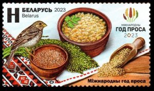 2023 Belarus 1523 Birds - International Year of the Millet