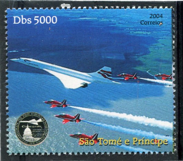 Sao Tome & Principe 2004 CONCORDE set 1v Perforated Mint (NH)