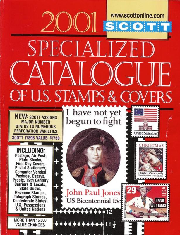 2001 Scott Specialized Catalogue of U.S. Stamps and Covers,